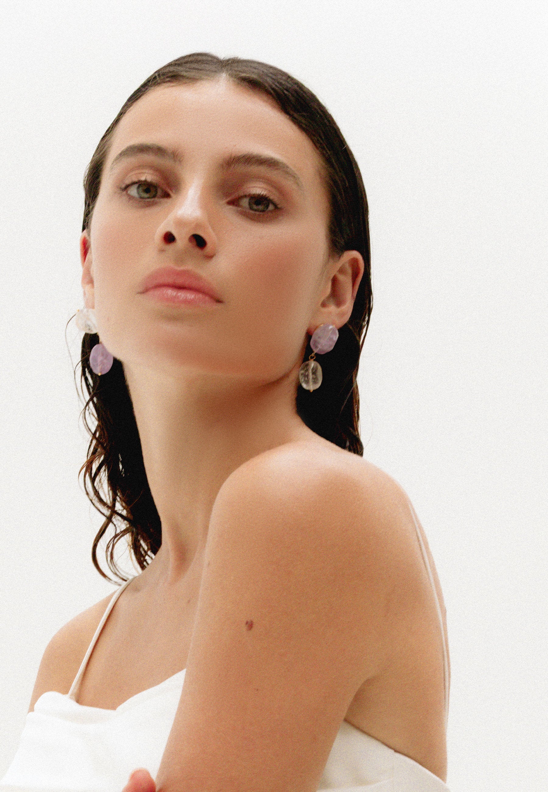 Pendientes Elva Morados