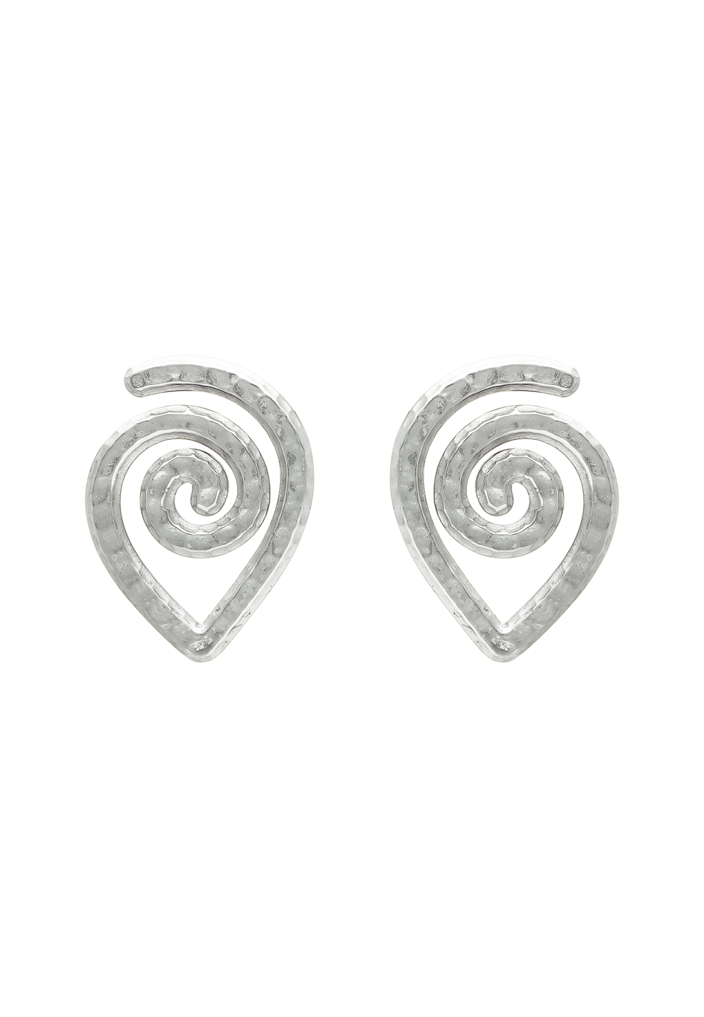 Silver Spiral Earrings