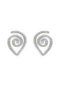 Silver Spiral Earrings