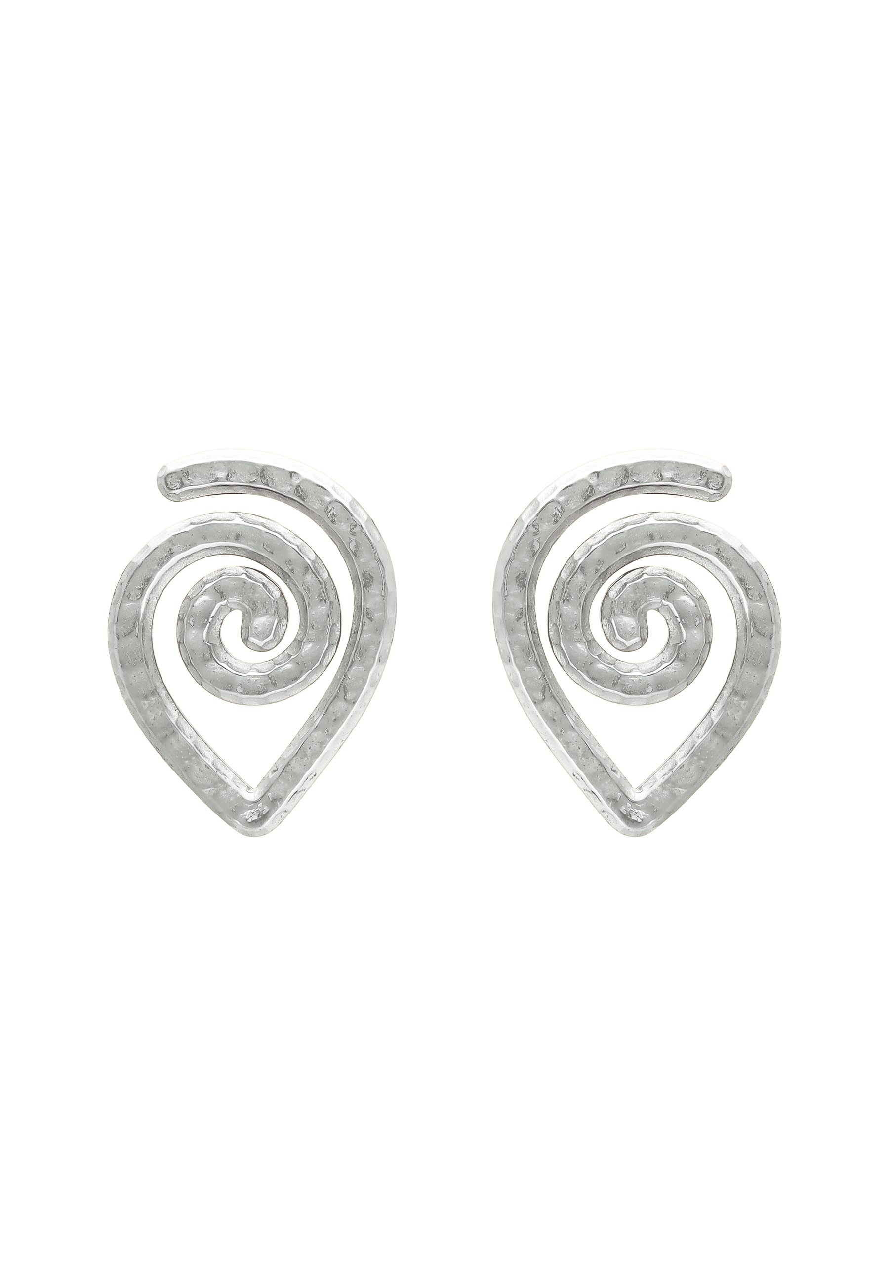 Silver Spiral Earrings