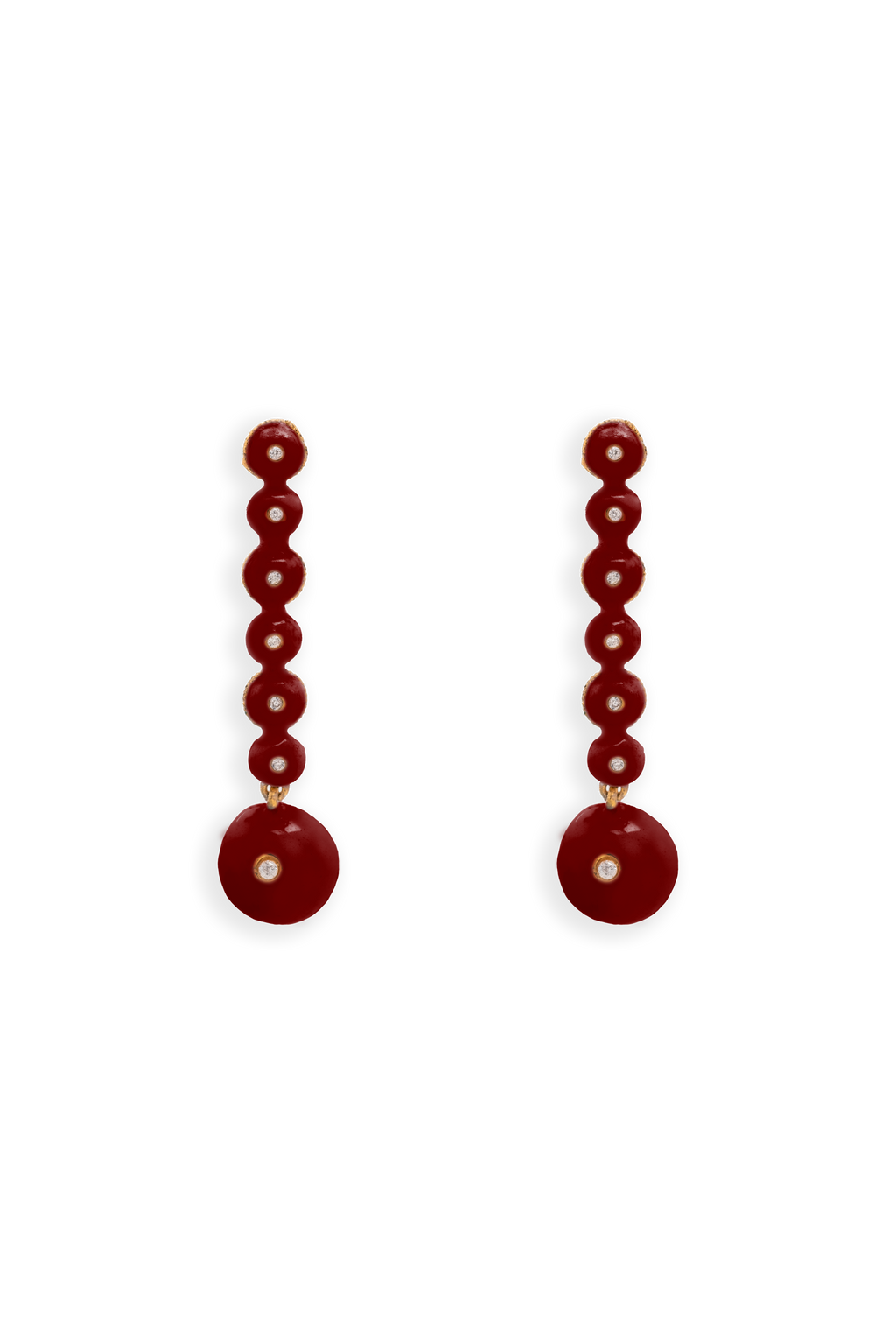 Pendientes Hibiscus Granate