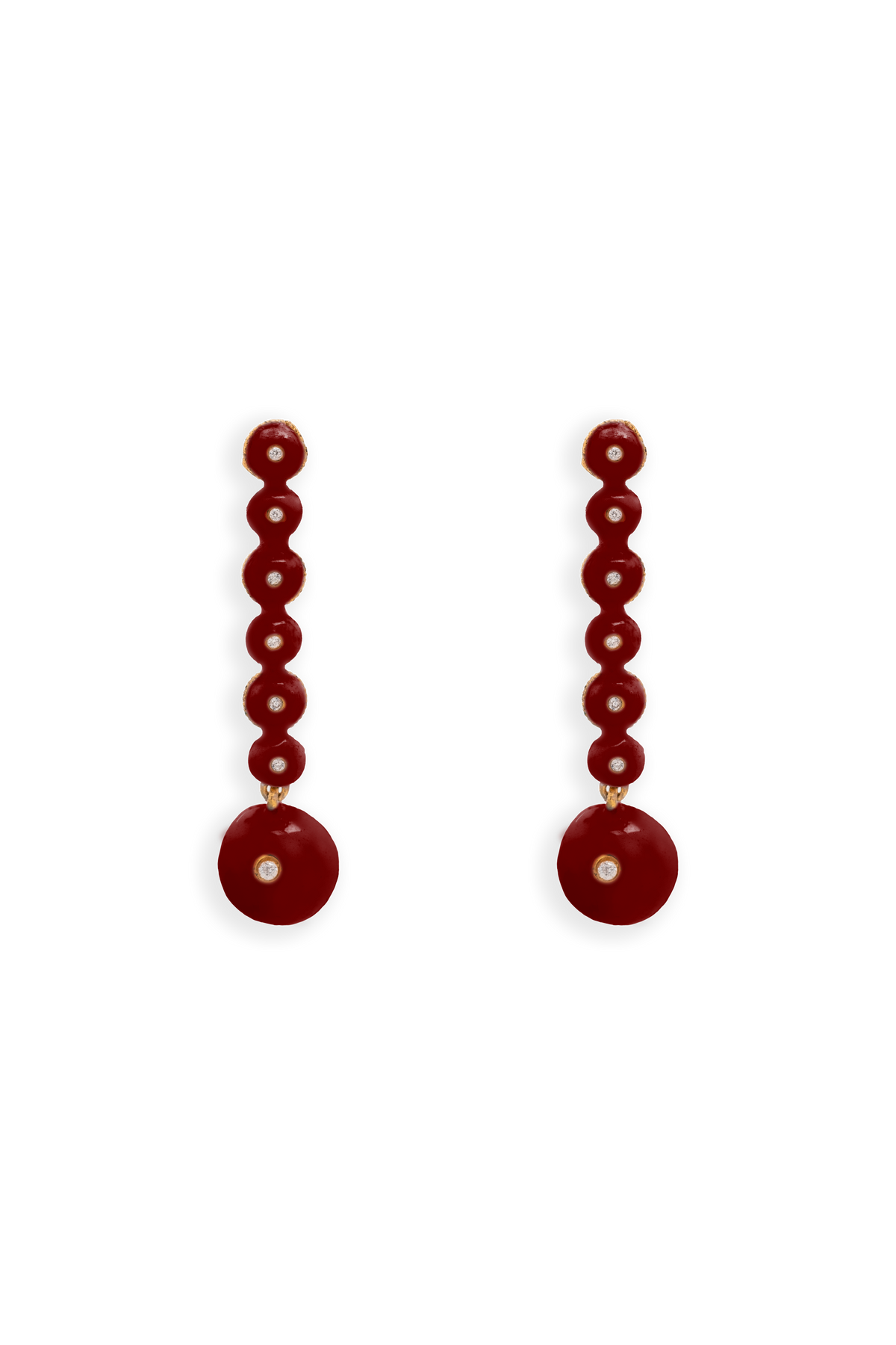 Pendientes Hibiscus Granate