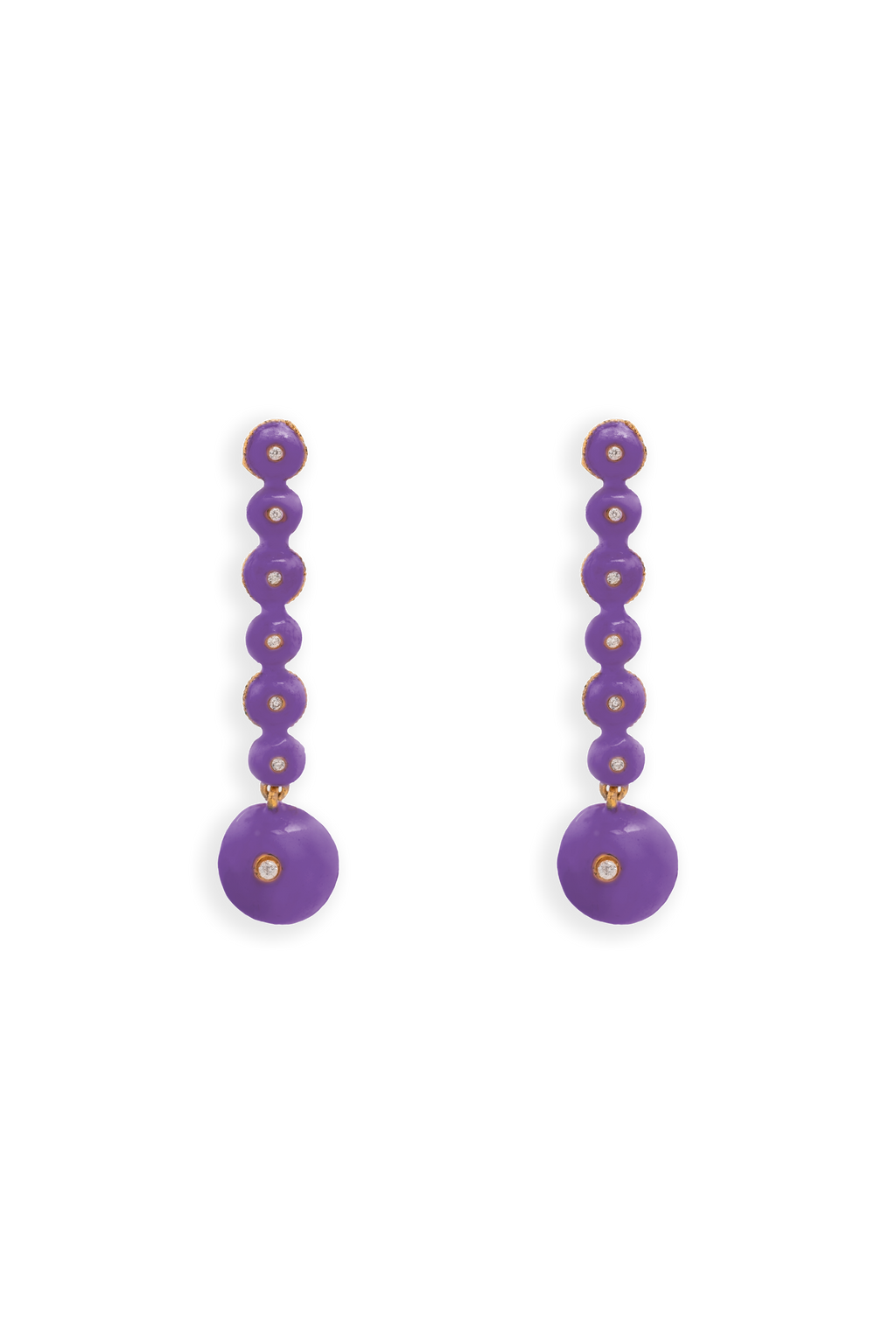 Pendientes Hibiscus Lila