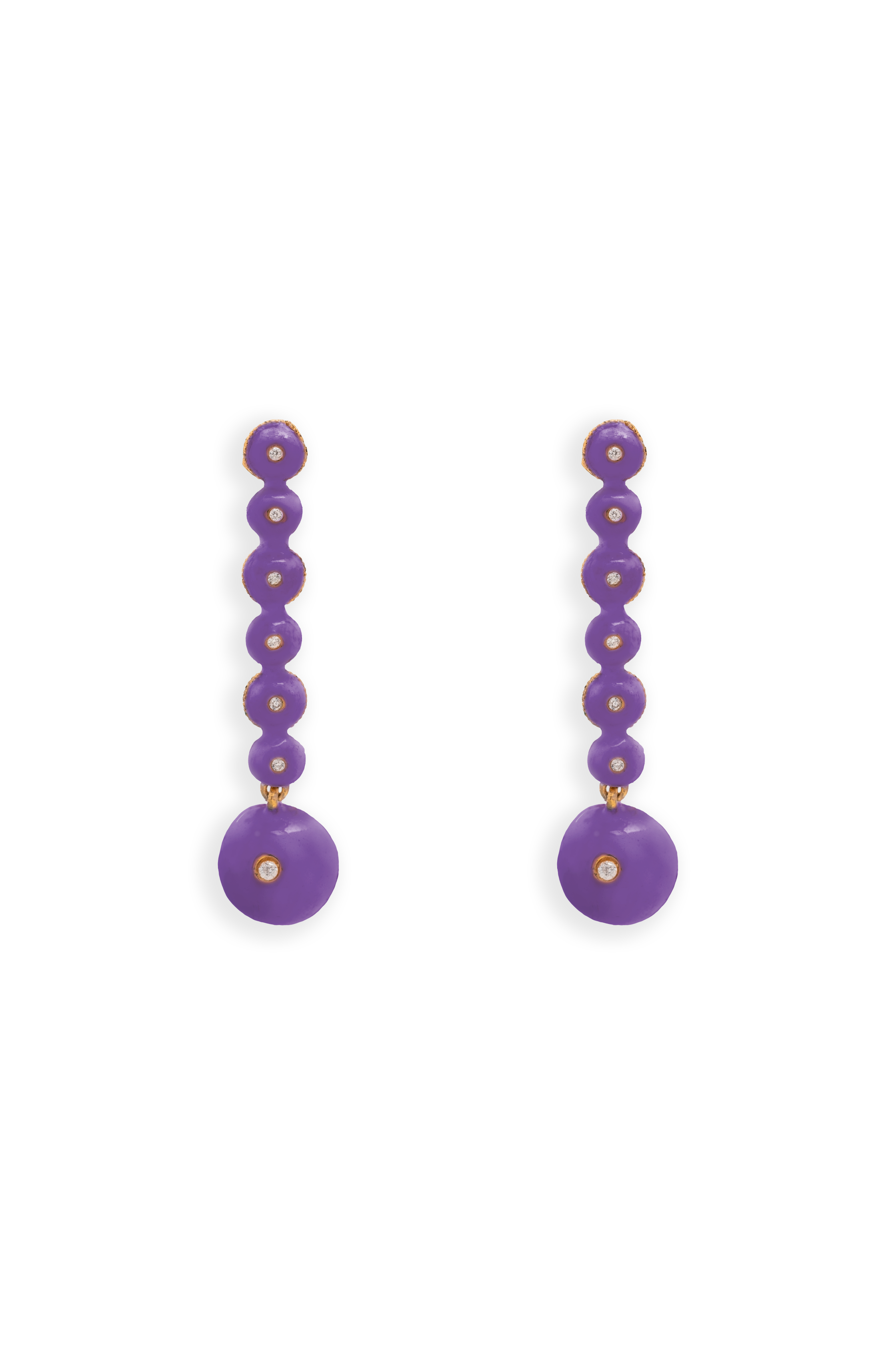 Pendientes Hibiscus Lila