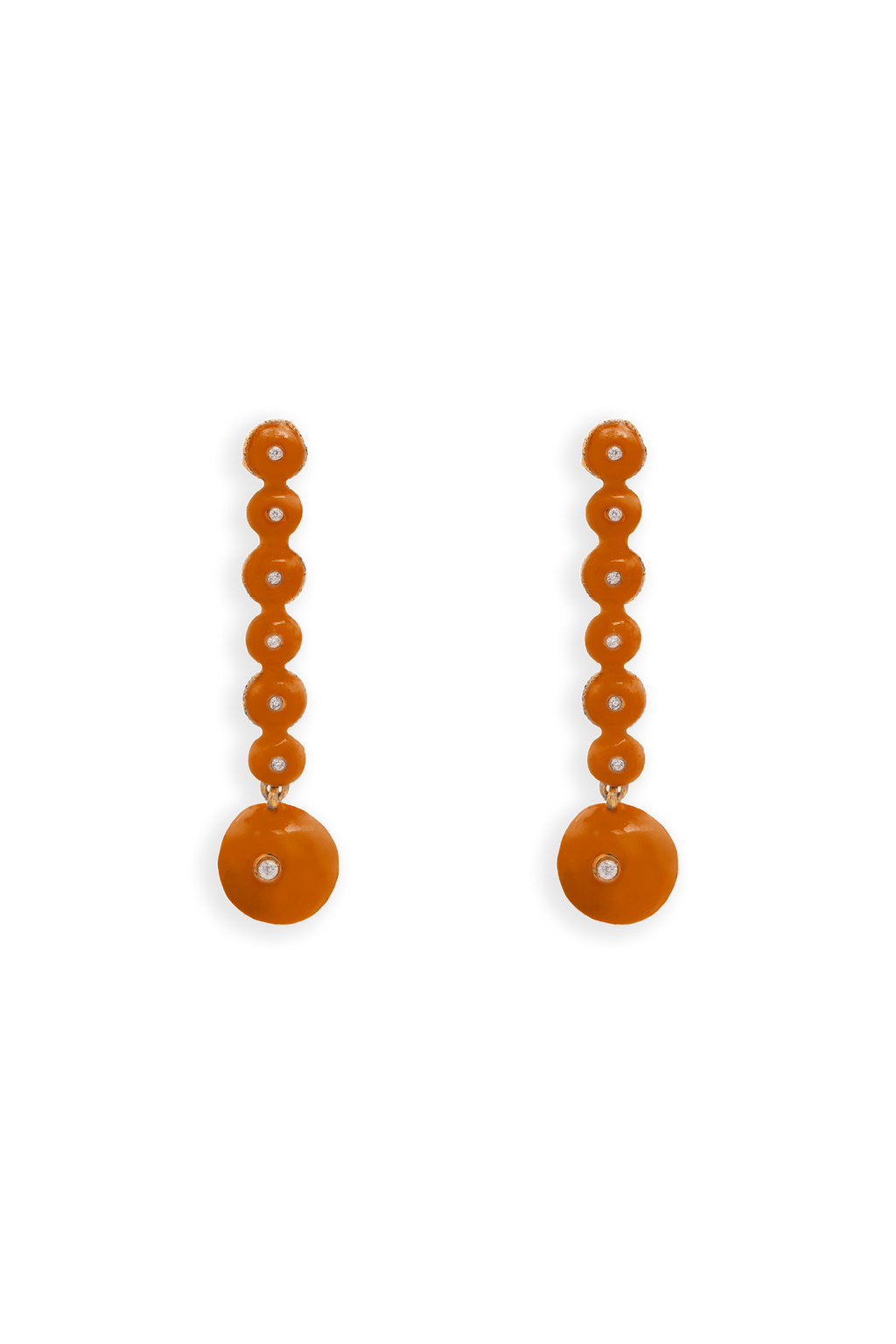 Pendientes Hibiscus Naranja