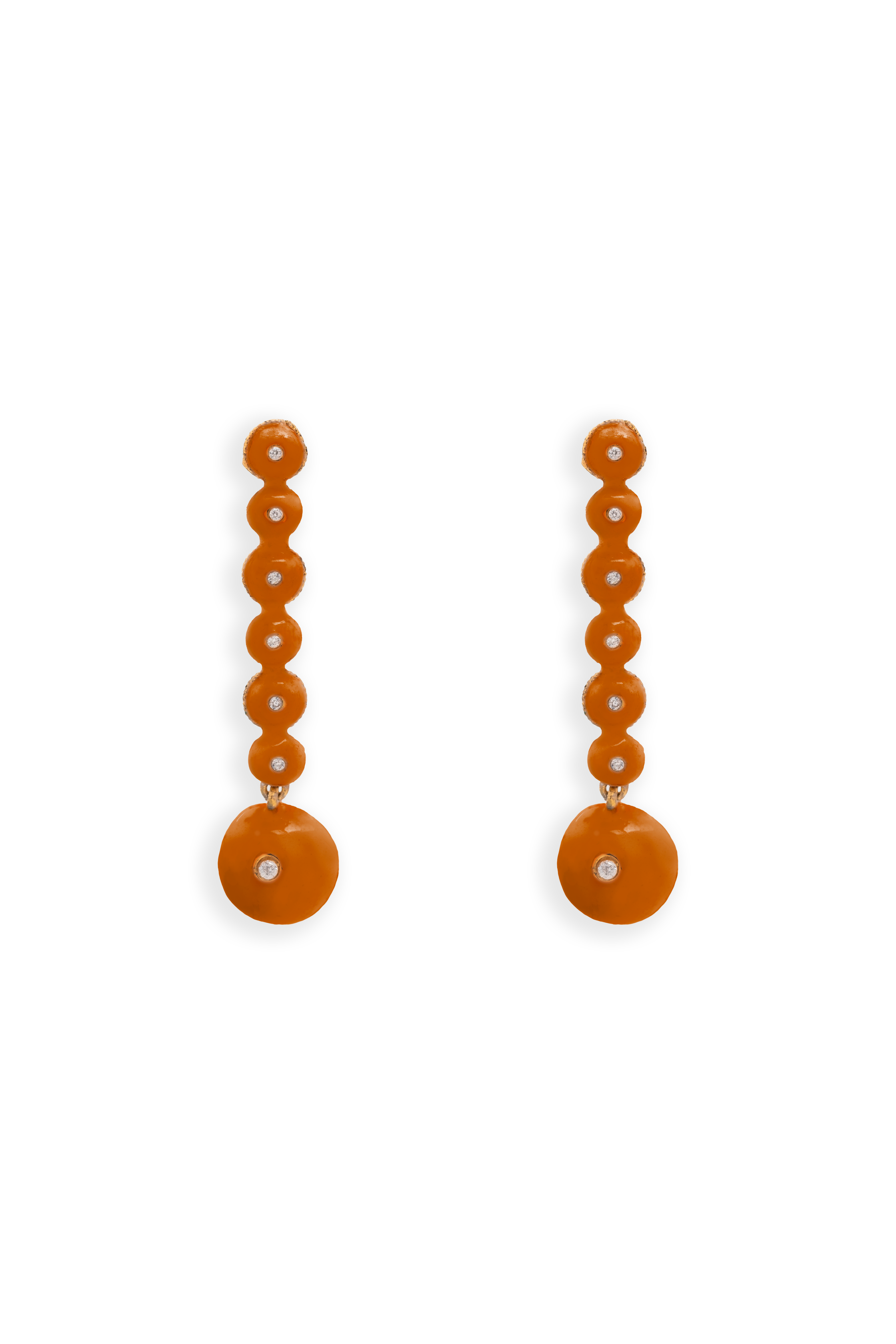 Pendientes Hibiscus Naranja