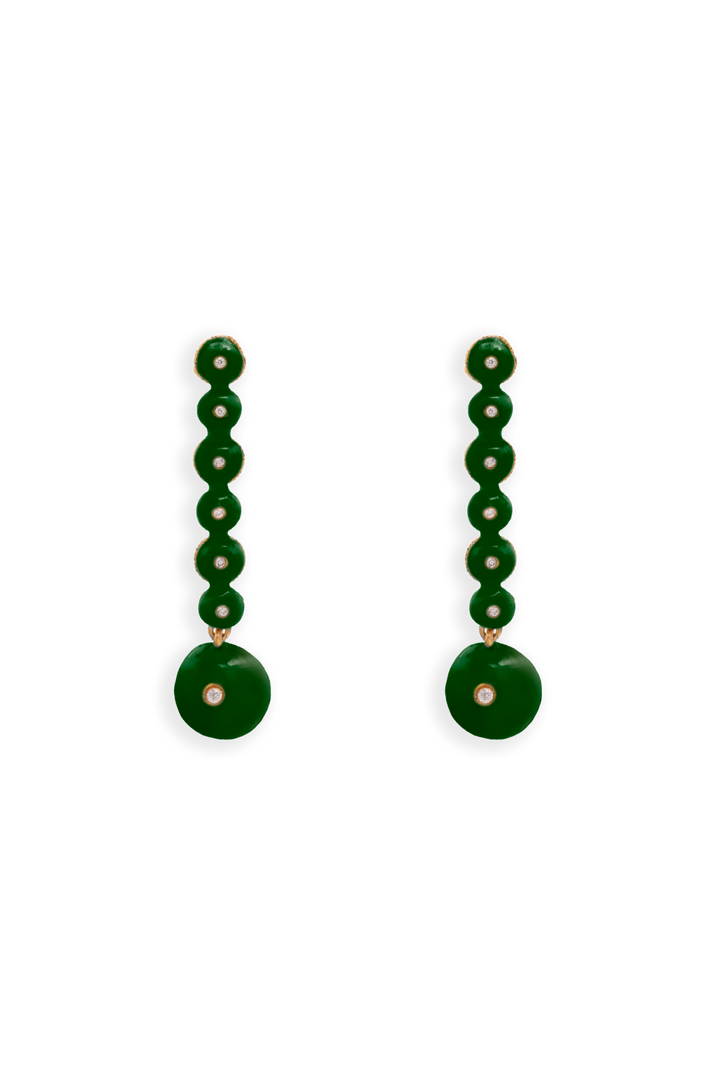 Hibiscus Green Earrings