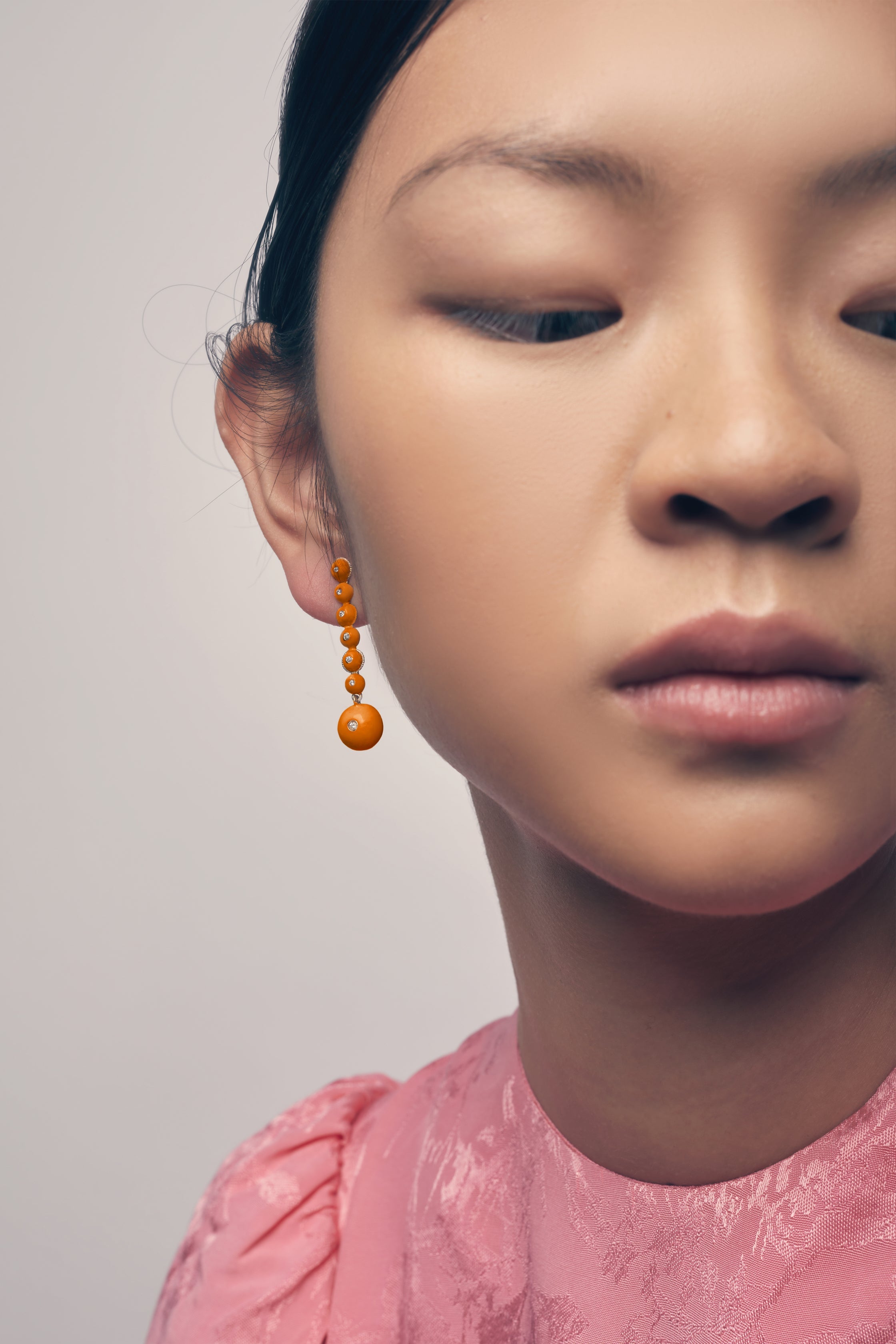 Pendientes Hibiscus Naranja