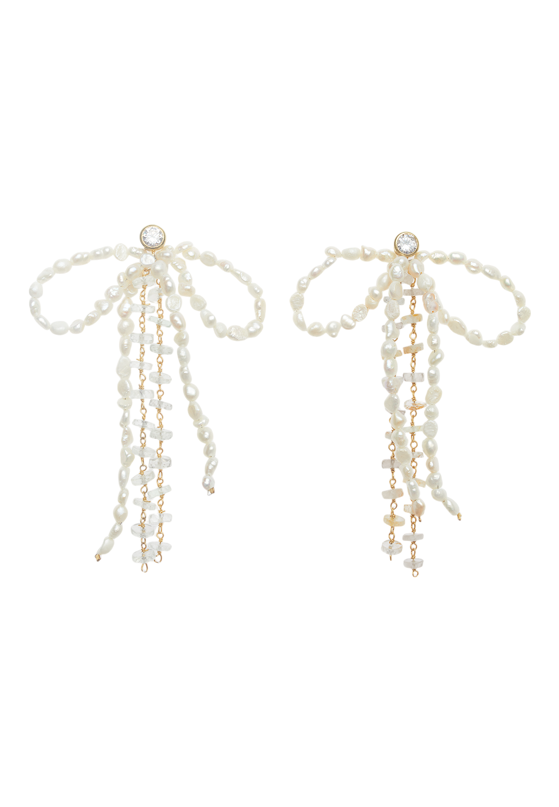 Pendientes Lazo Perlas Aurora