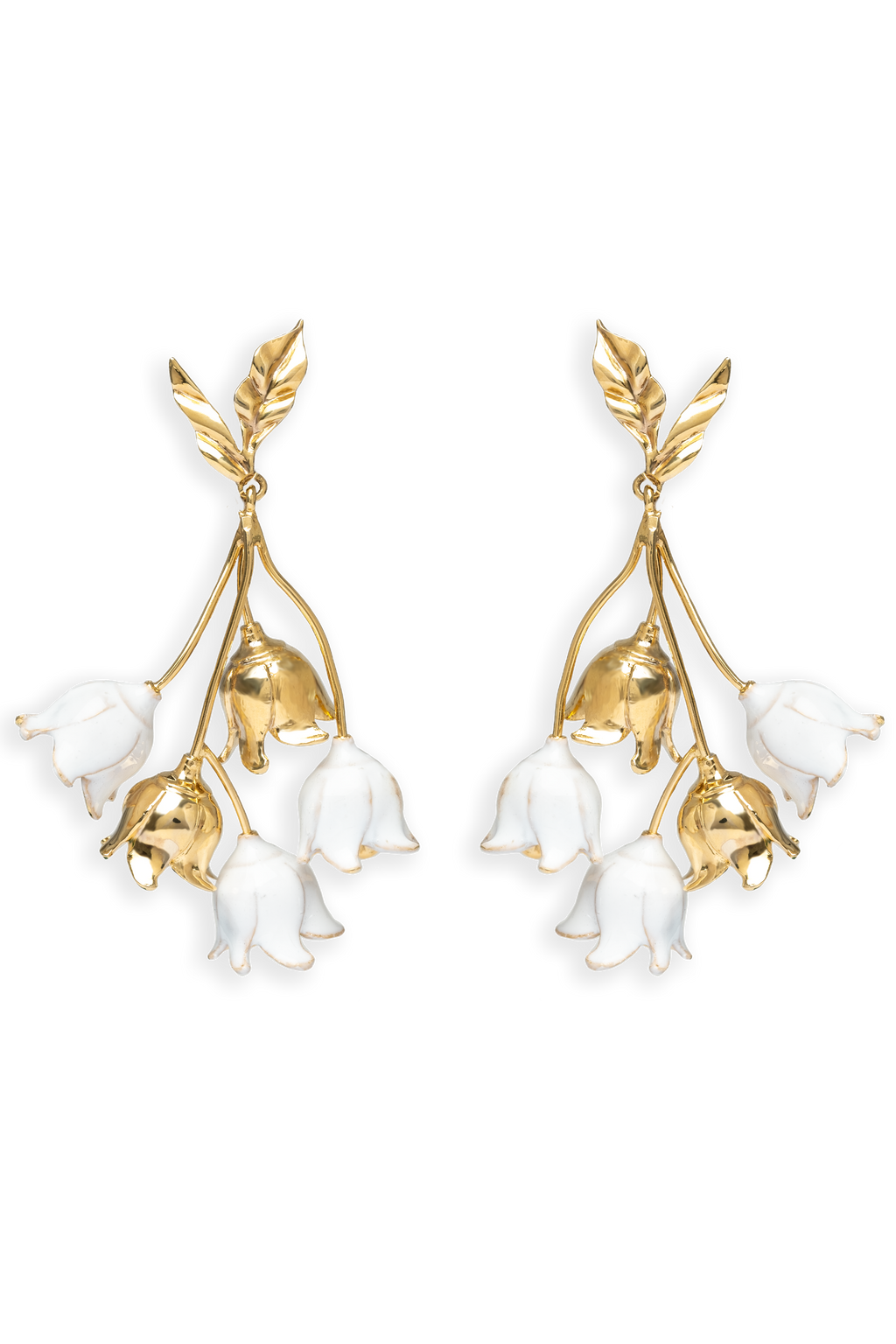 Pendientes Lirios del Valle Blancos