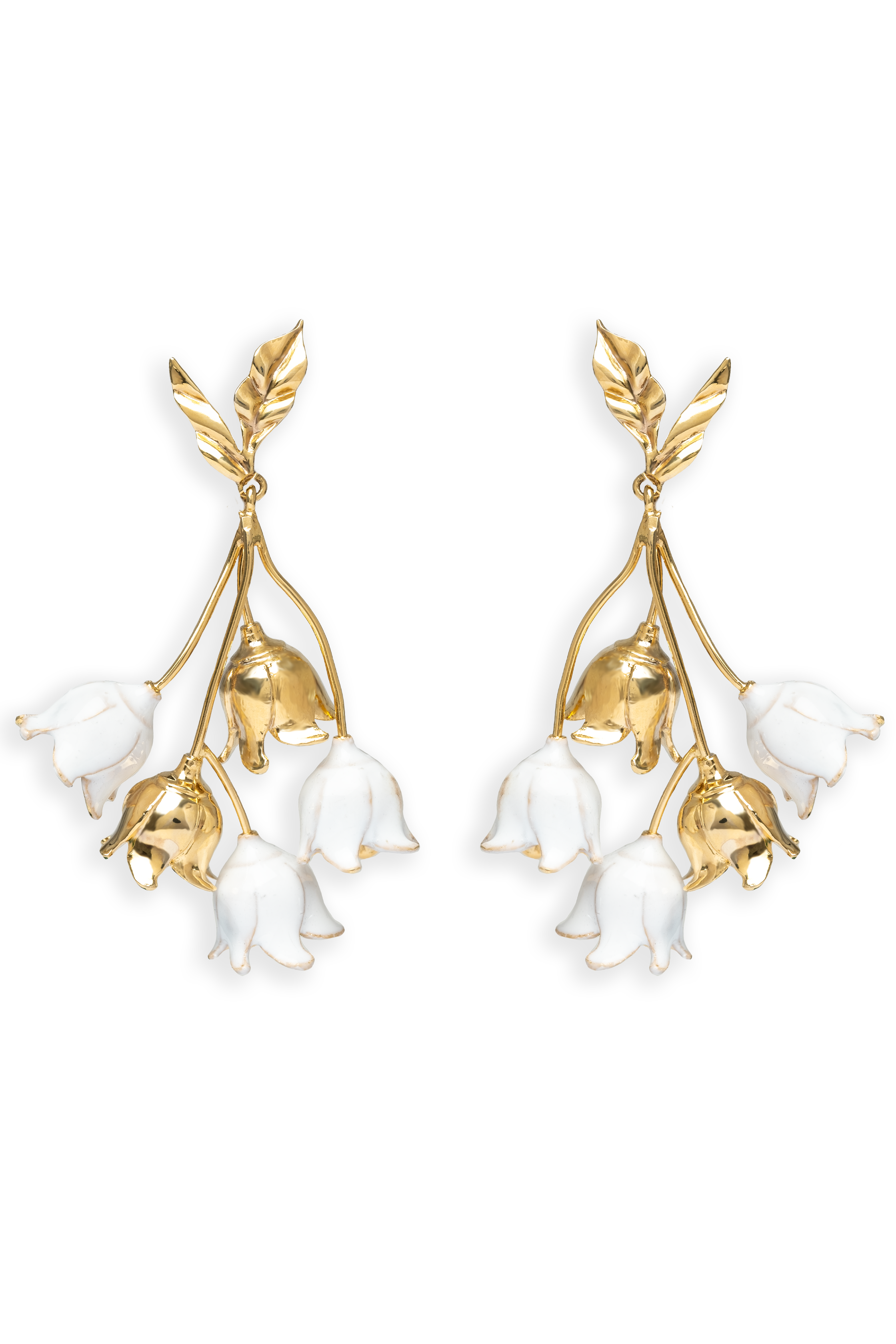 Pendientes Lirios del Valle Blancos