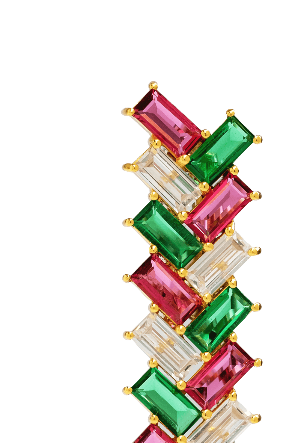 Pendientes Metrópolis Fucsia y Verde