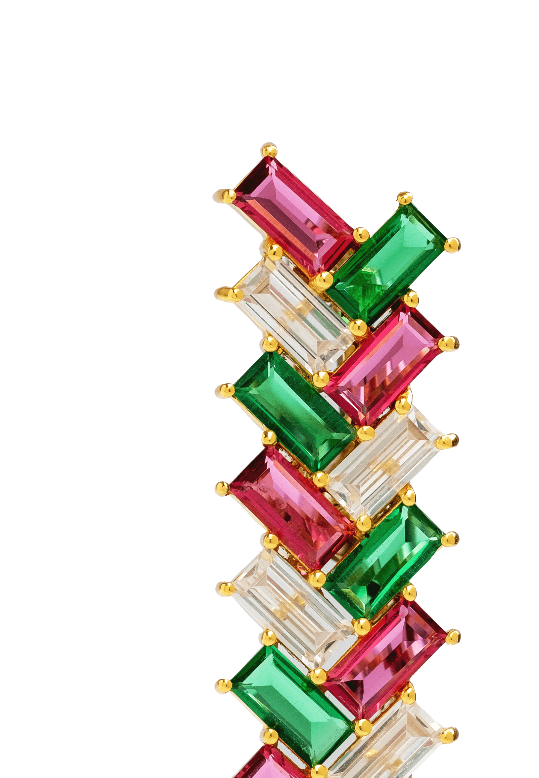Pendientes Metrópolis Fucsia y Verde