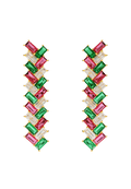 Pendientes Metrópolis Fucsia y Verde