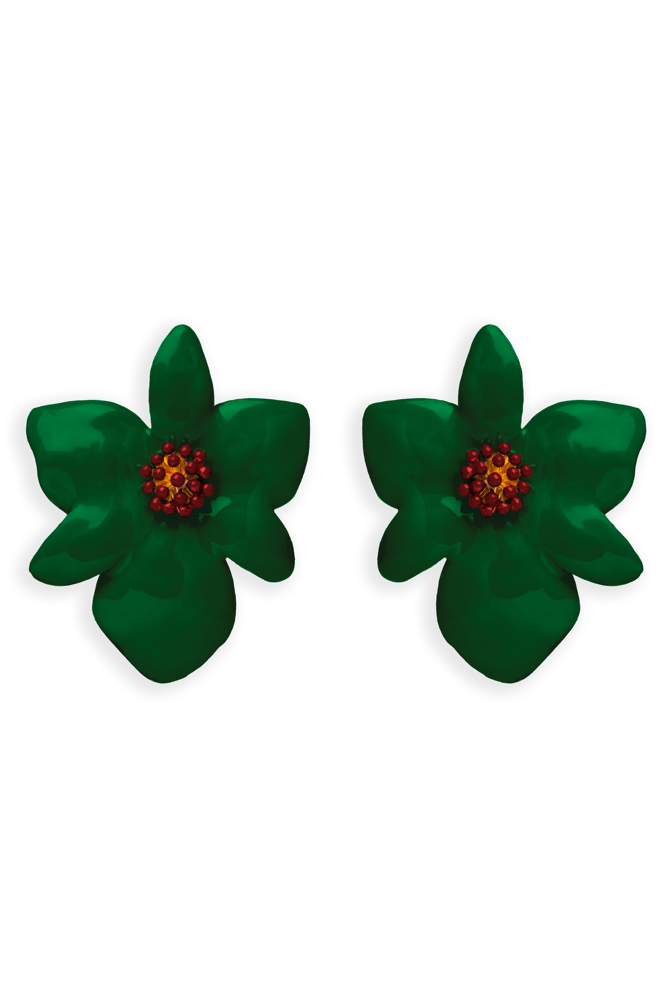 Pendientes Orchid Verde