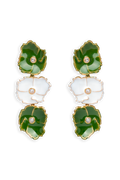 Pendientes Prunus Blanco y Verde