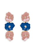 Pendientes Prunus Rosa y Azul