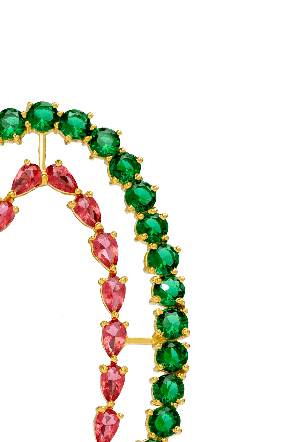 Pendientes Rivoli Fucsia y Verde