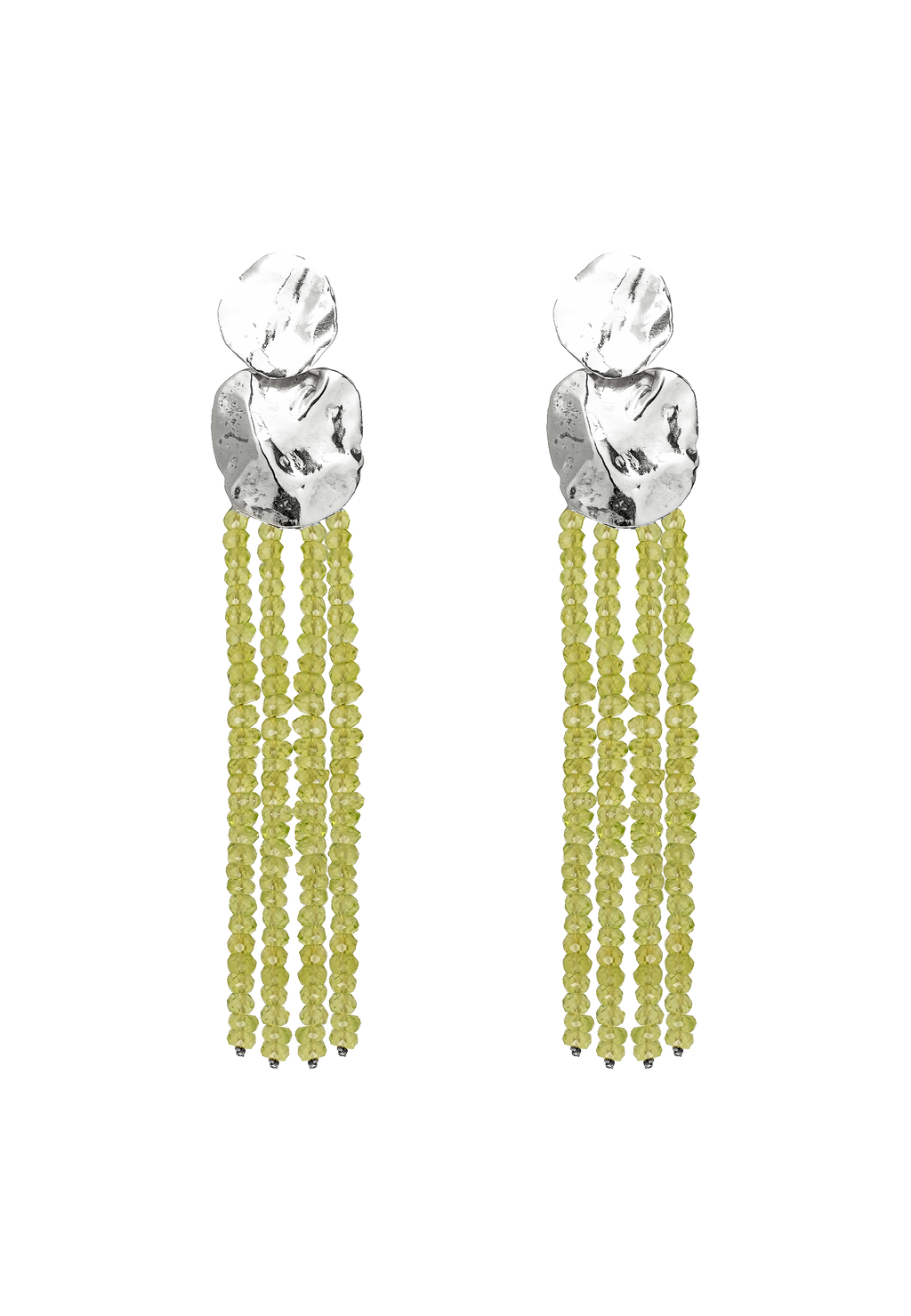 Liliana Green Silver Earrings