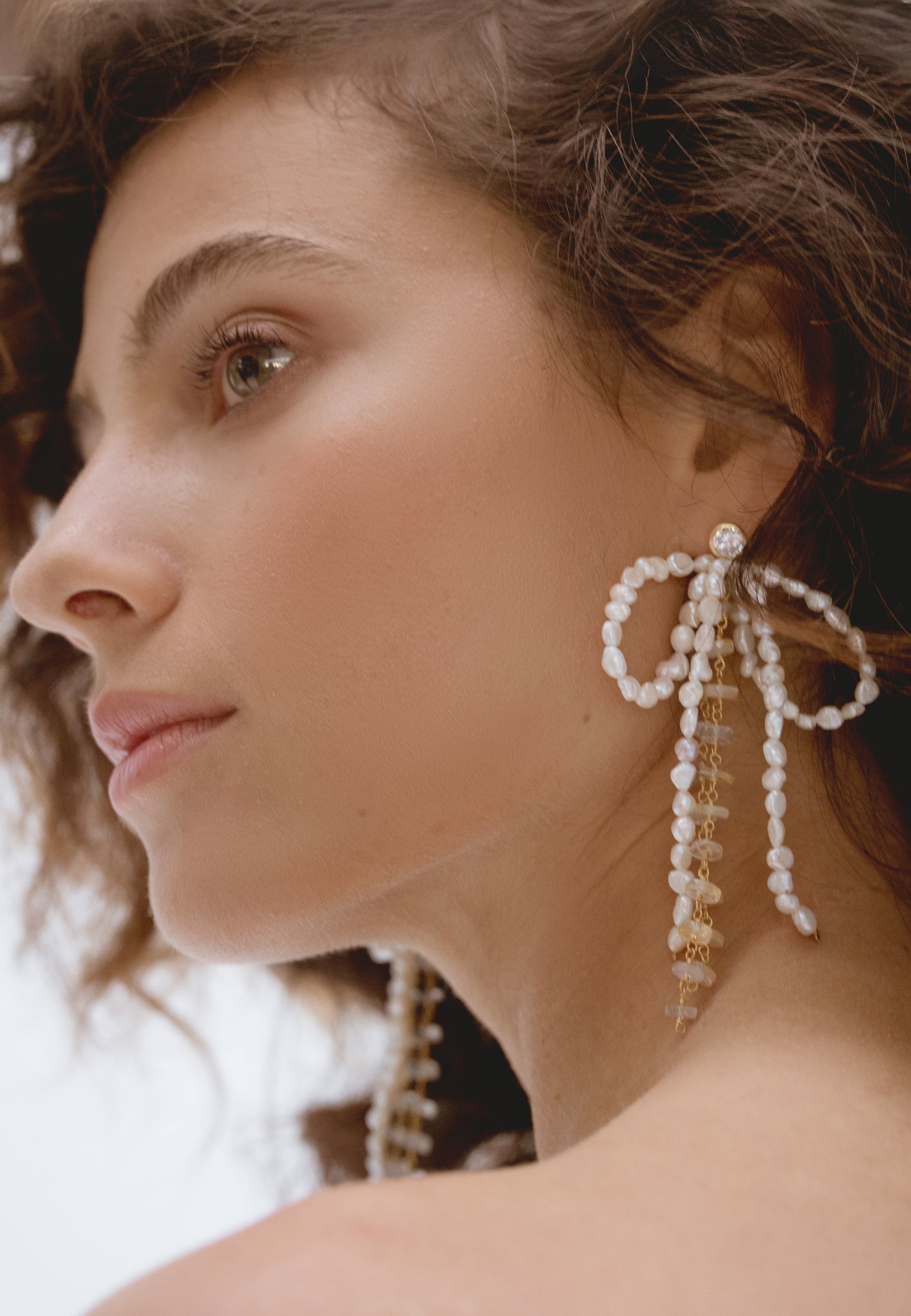 Pendientes Lazo Perlas Aurora