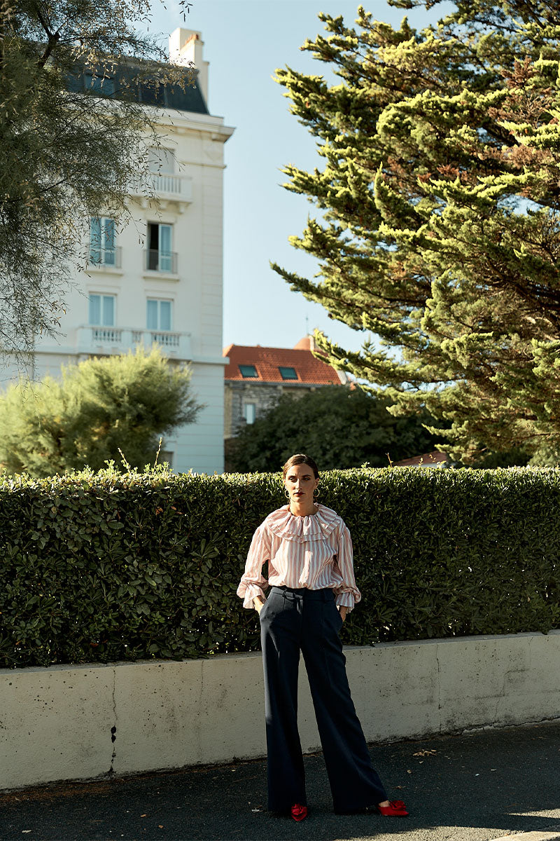 Navy Blue Adela Trousers