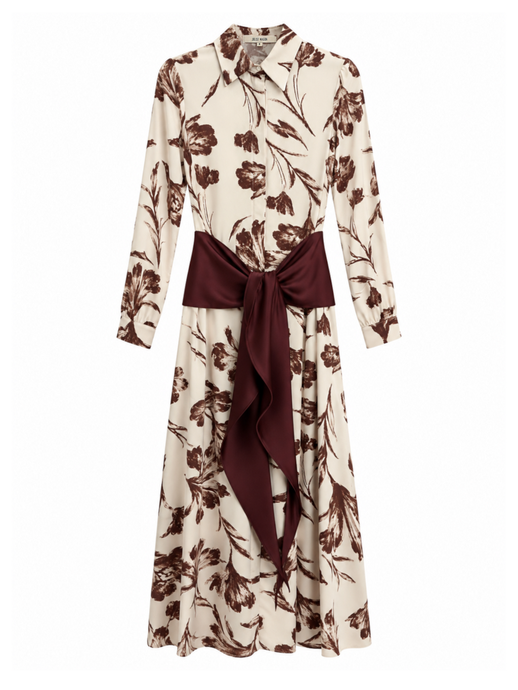 Vestido Lida Flores beis