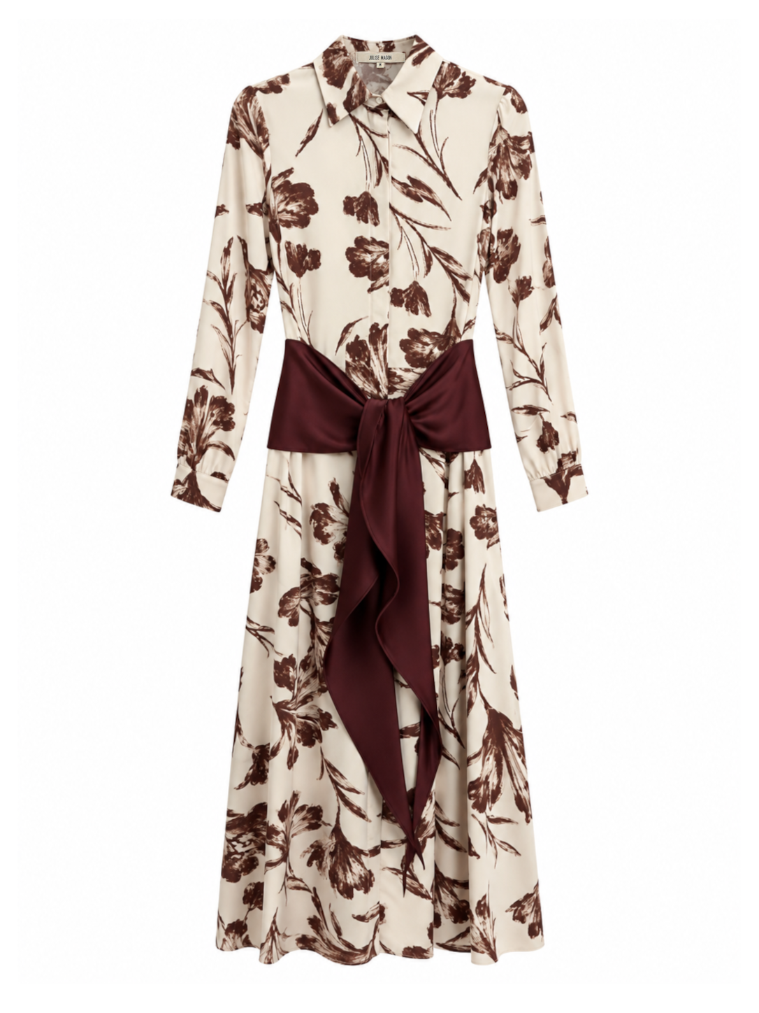 Vestido Lida Flores beis