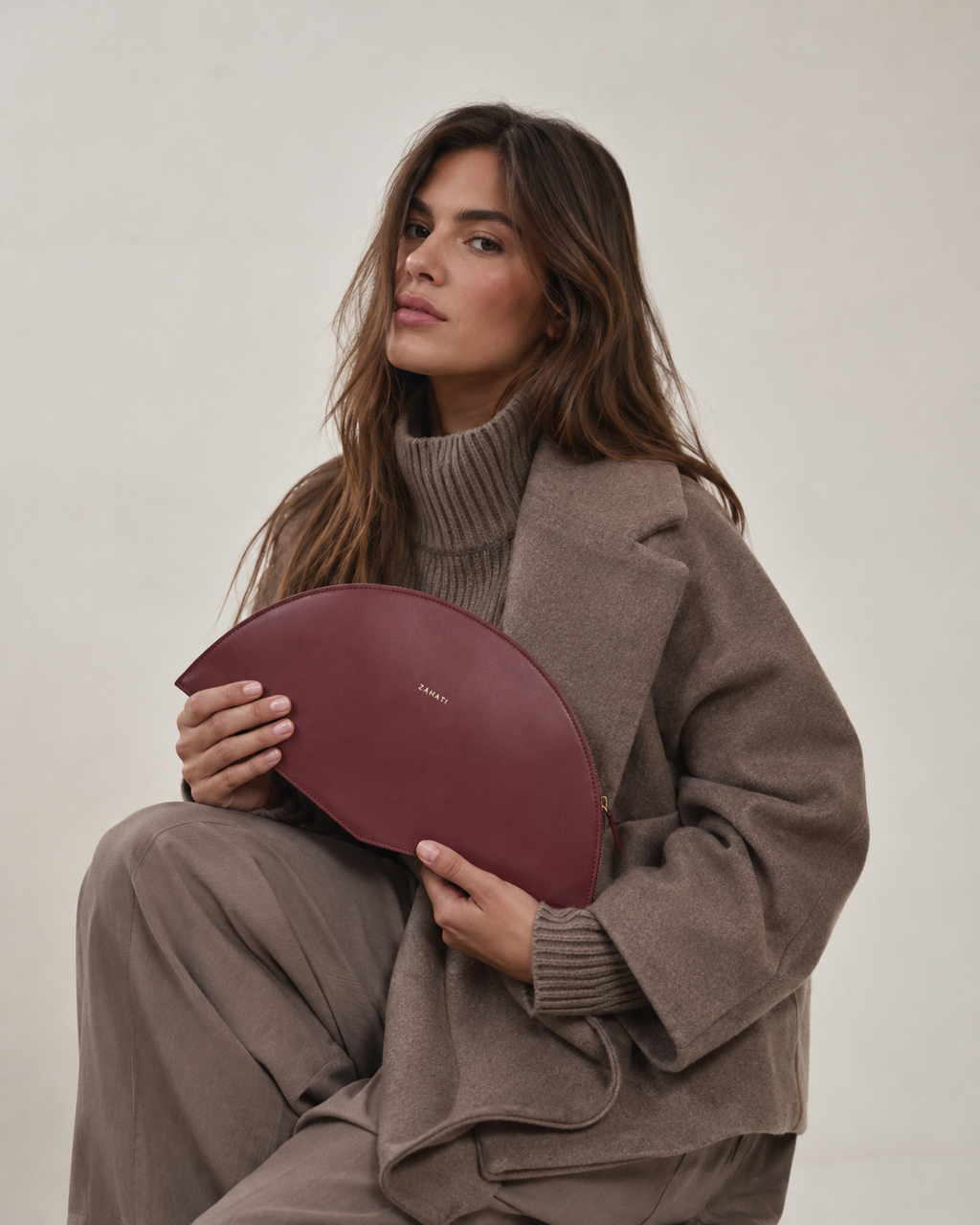 Bolso Abanico Lissé Burdeos
