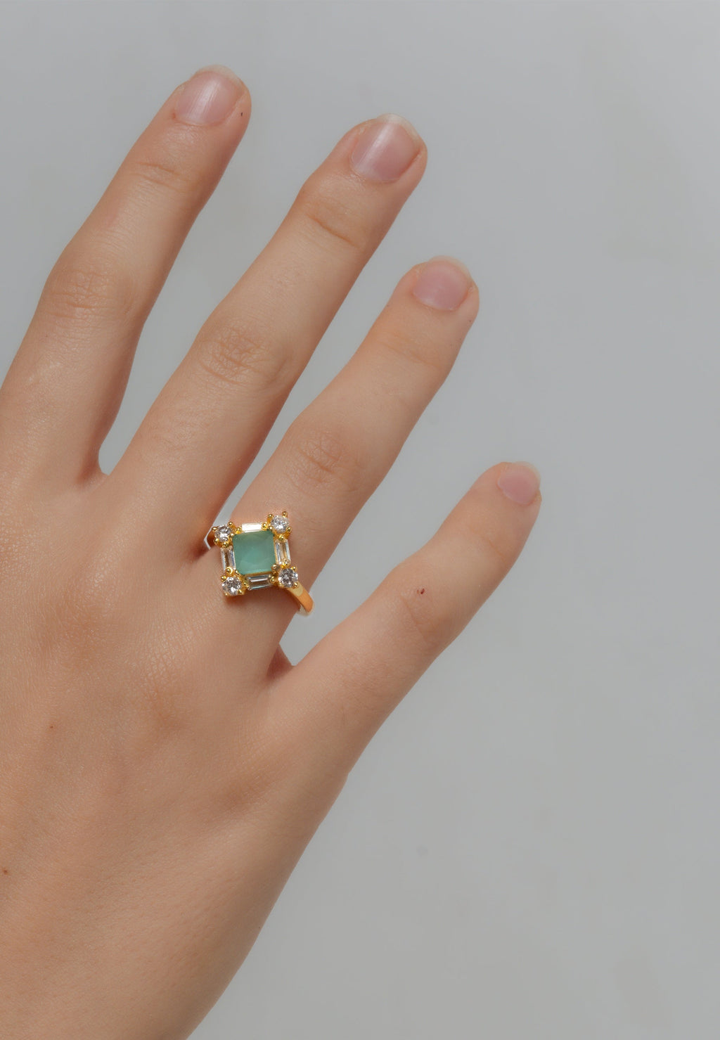 Anillo Polaris Aguamarina