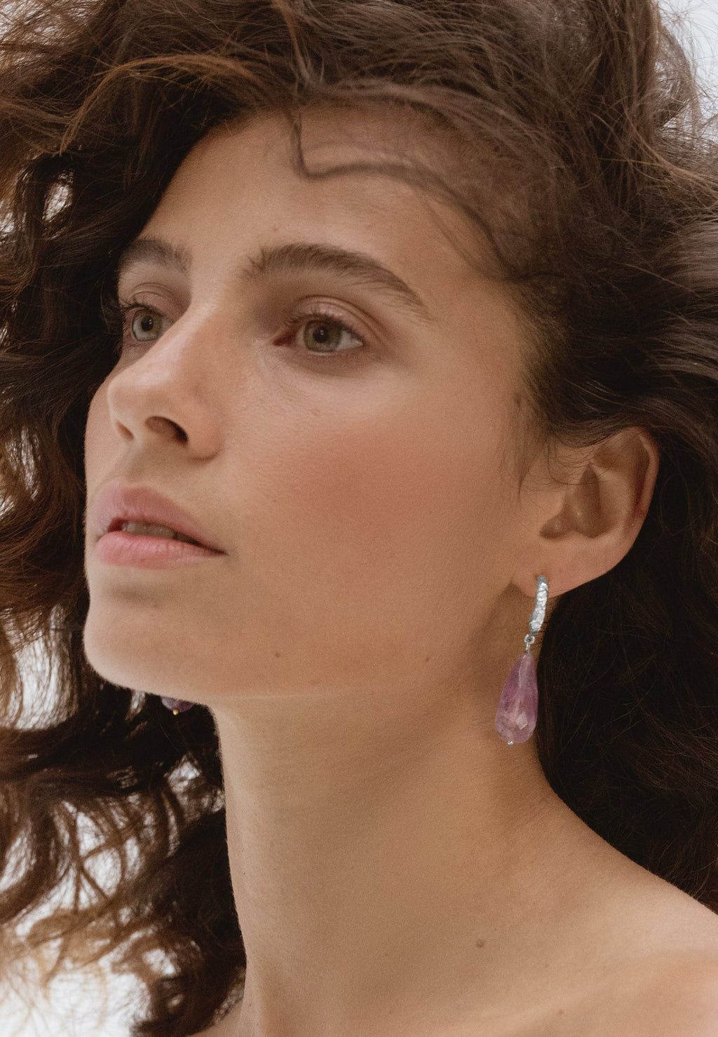Aros Plata Salma Amatista