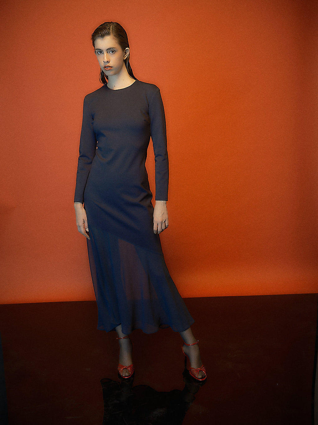Isabella navy blue dress