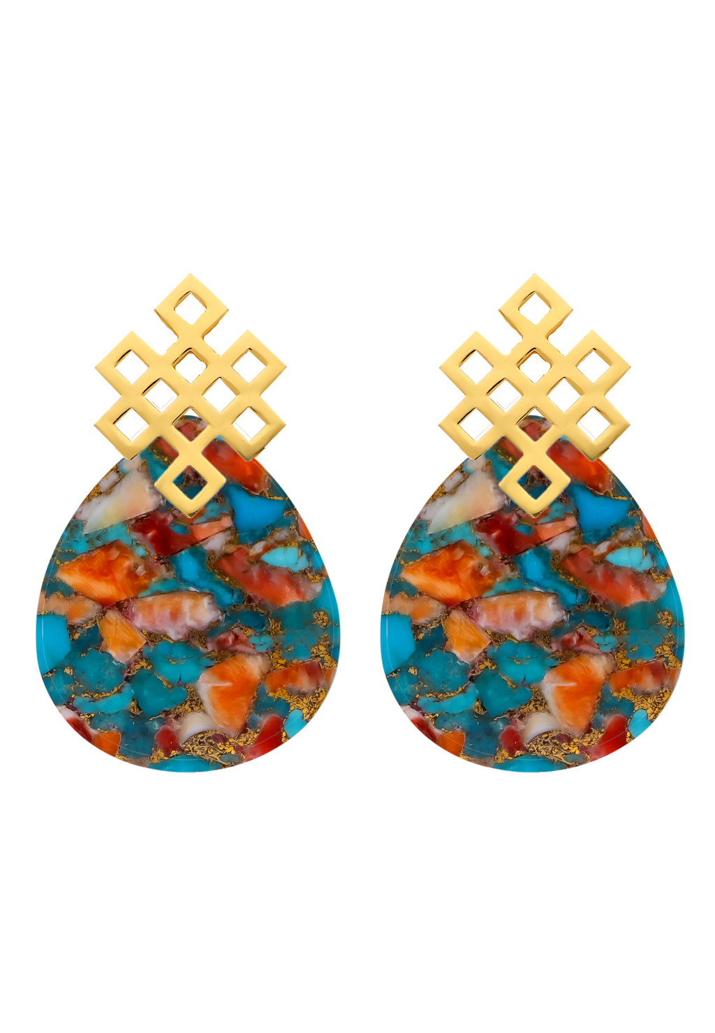 Pendientes Endless Knot Multicolor
