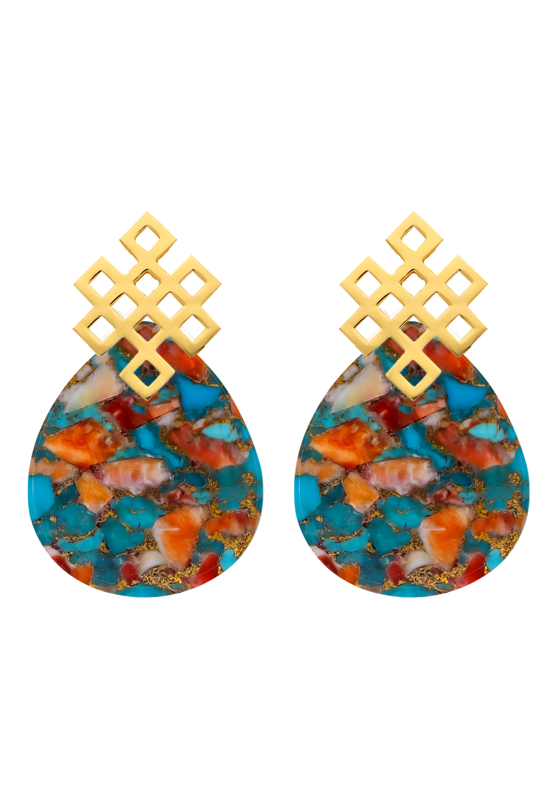 Pendientes Endless Knot Multicolor