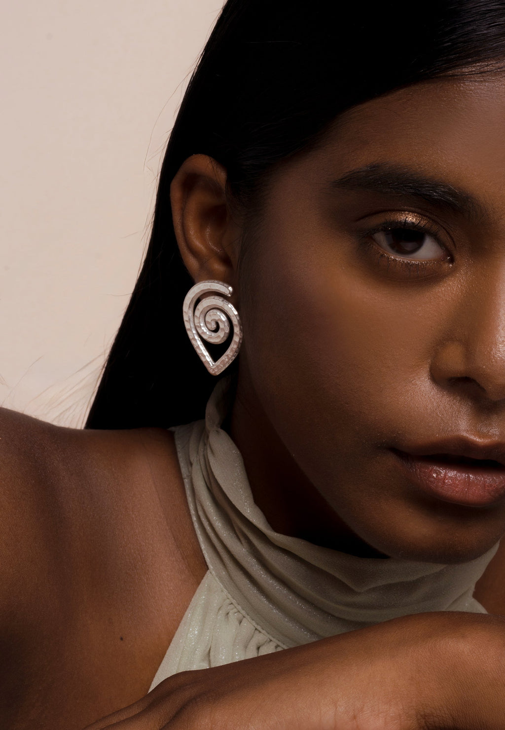 Silver Spiral Earrings