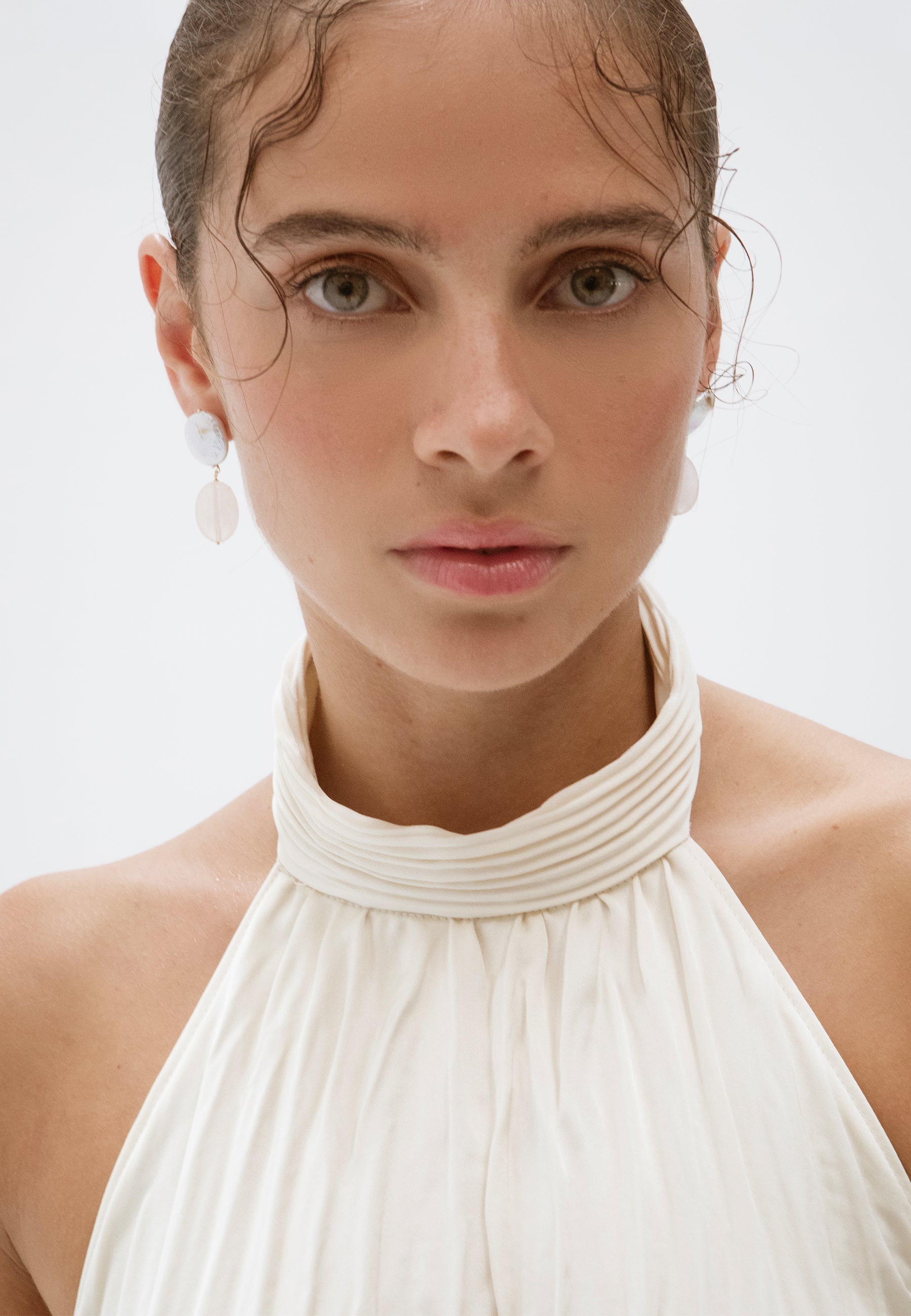Pendientes Laia Perlas y Cuarzo Rosa