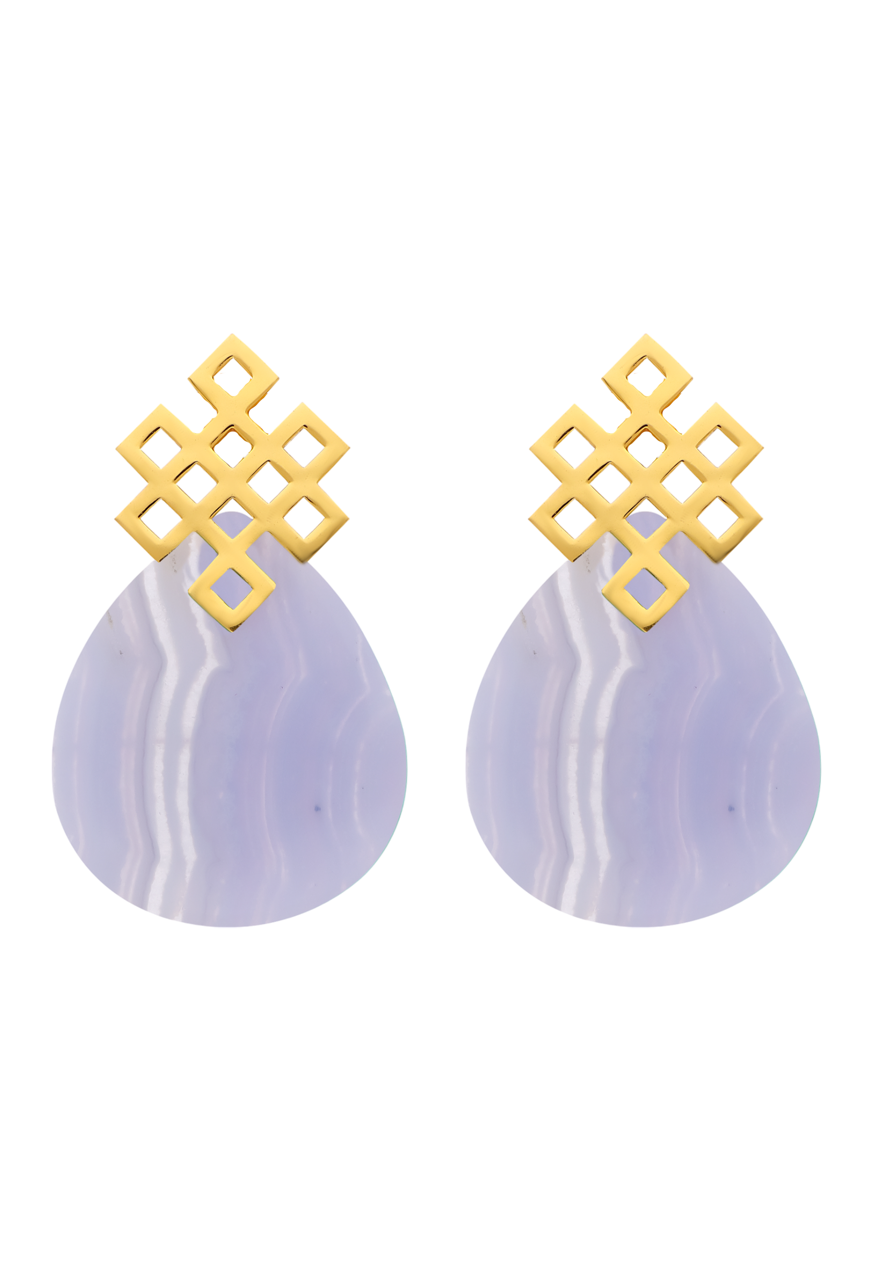 Pendientes Endless Knot Azul