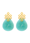 Pendientes Endless Knot Aguamarina
