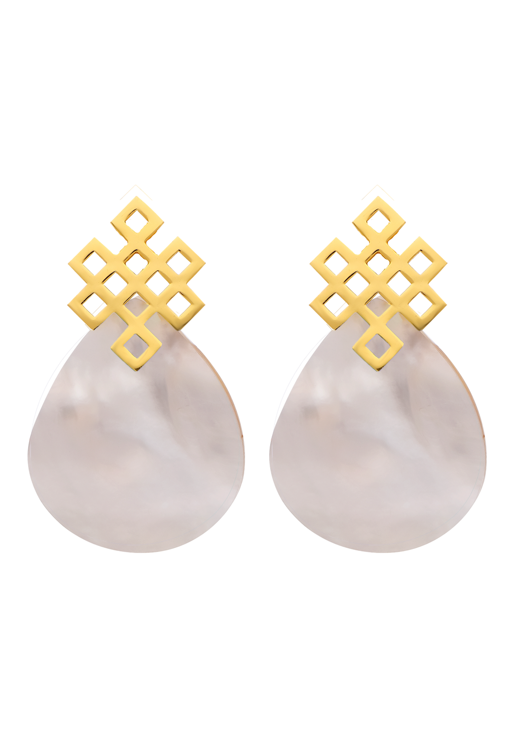Pendientes Endless Knot Madreperla