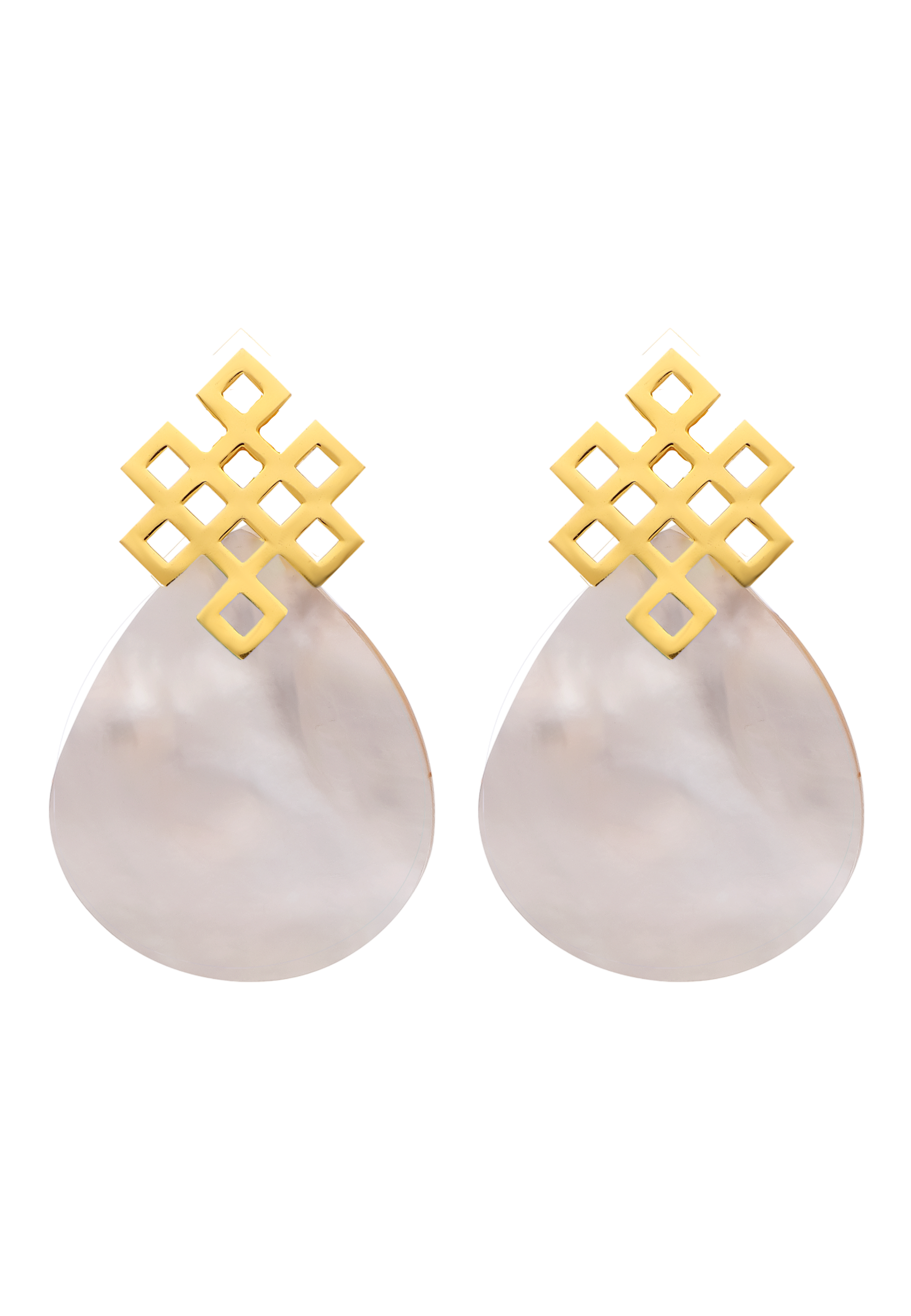 Pendientes Endless Knot Madreperla