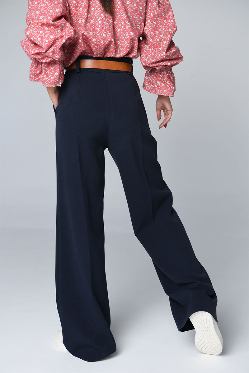 Navy Blue Adela Trousers