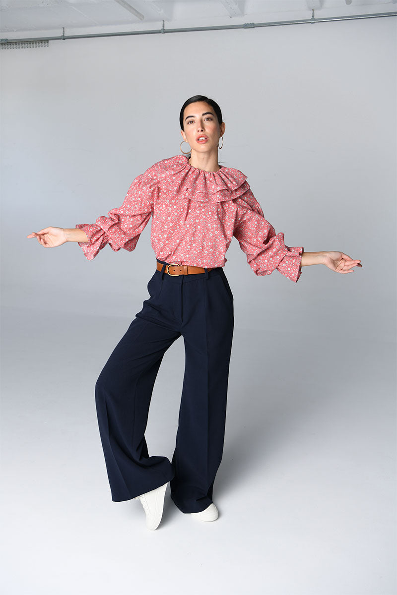 Navy Blue Adela Trousers